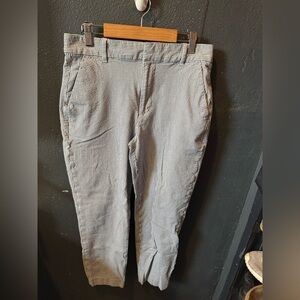 GAP Women’s Blue and White Striped Slim Ankle Work Pants Size 4